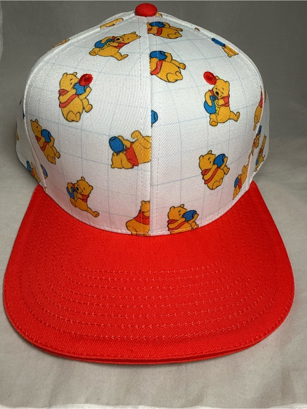 Disney Parks Winnie The Pooh Cap Hat Honey Pot Red White Blue Adult One Size